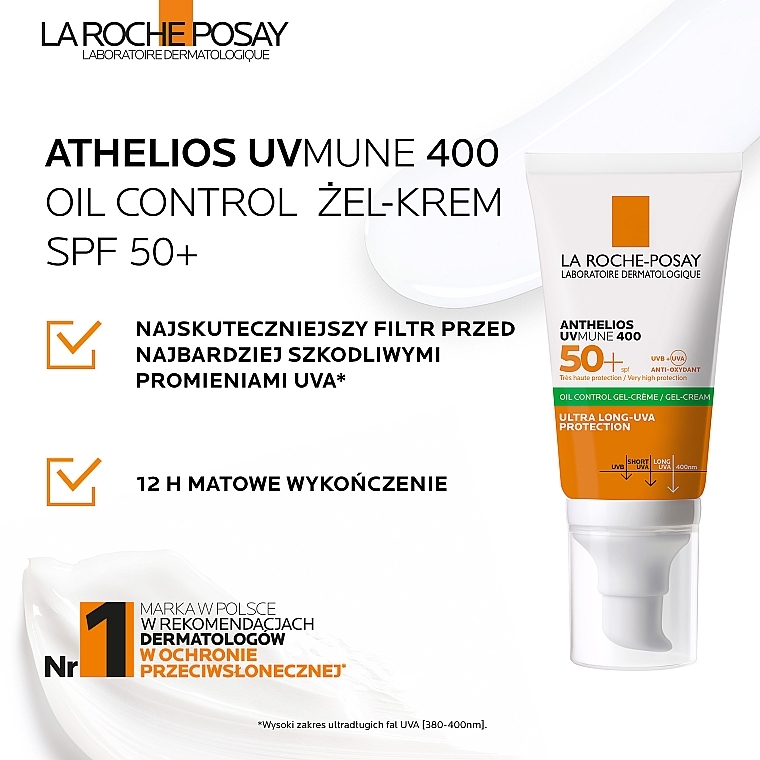Sonnengel-Creme mit mattierender Wirkung für fettige und empfindliche Haut - La Roche-Posay Anthelios Gel-Cream — Bild N5