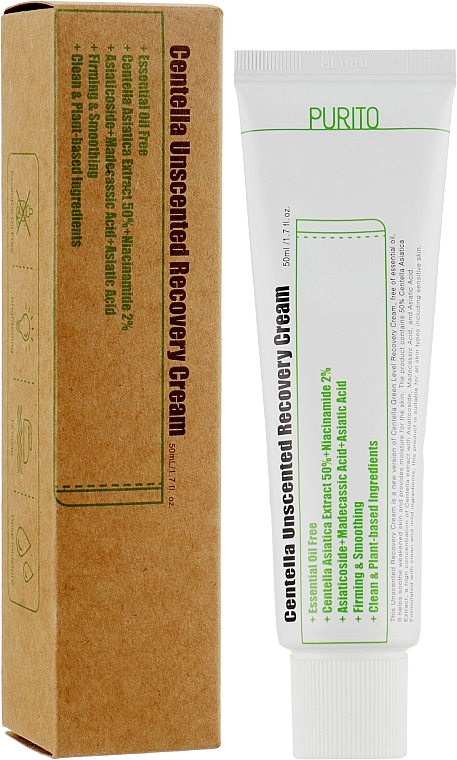 Creme für empfindliche Haut mit asiatischer Säure - Purito Centella Unscented Recovery Cream — Bild N2