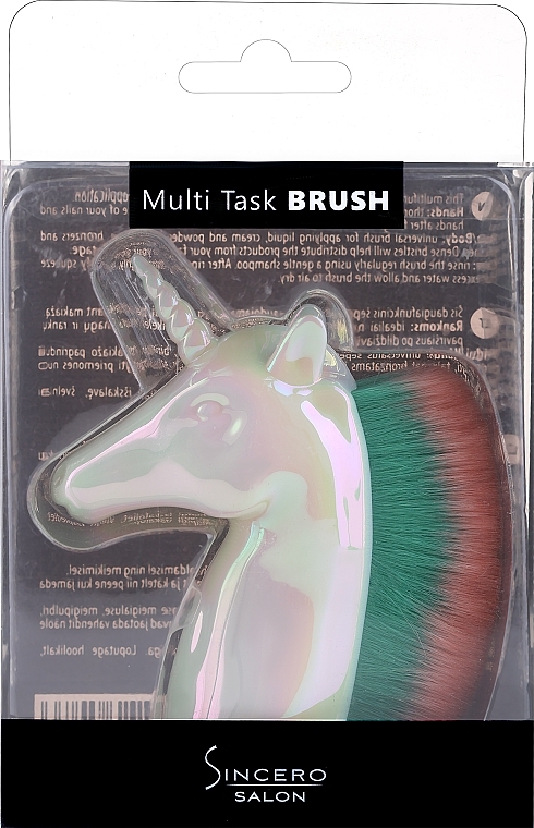 Schminkpinsel Einhorn weiß-grün  - Sincero Salon Multi Task Brush — Bild N2