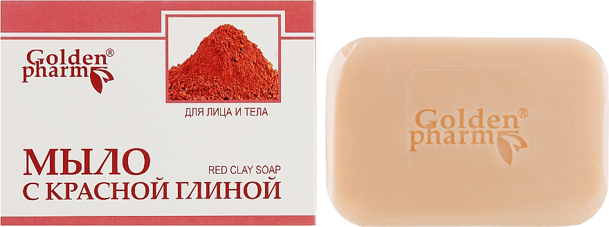 Seife mit roter Tonerde für Gesicht und Körper - Golden Pharm — Bild N1