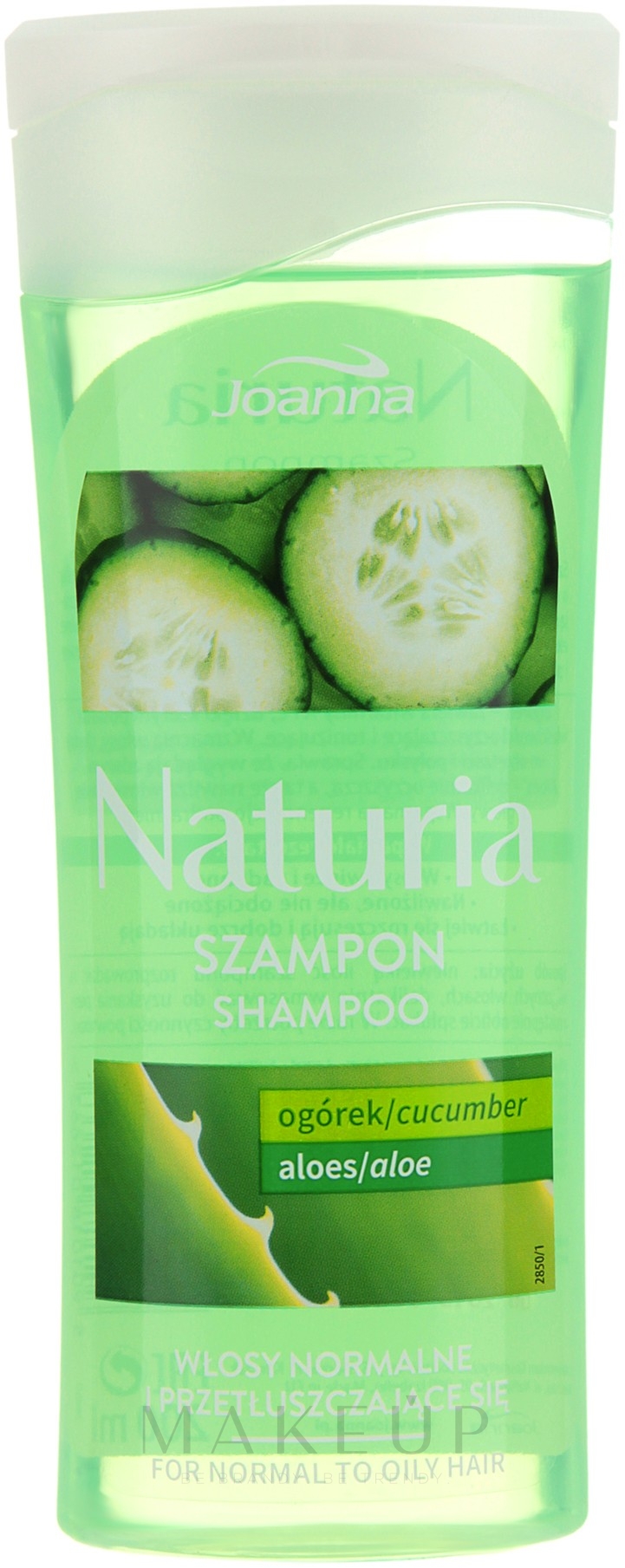 Shampoo für normales und fettiges Haar mit Gurke und Aloe Vera - Joanna Naturia Shampoo Cucumber And Aloe — Foto 200 ml