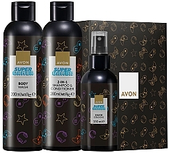 Düfte, Parfümerie und Kosmetik Avon Super Gamer - Duftset (Eau de Cologne /150 ml + Duschgel /200 ml + Shampoo-Conditioner /200 ml) 