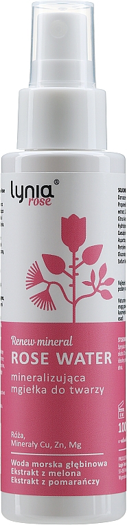Mineralisierendes Gesichtsspray mit Rosenwasser - Lynia Renew Rose Water — Bild N1