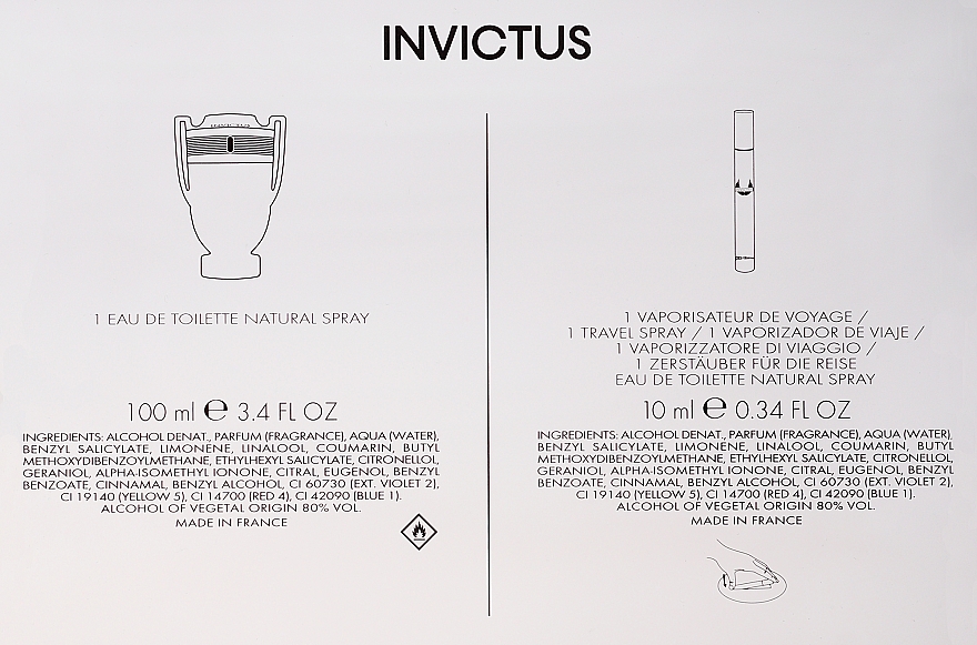 Paco Rabanne Invictus Eau de Toilette - Duftset (Eau de Toilette 100ml + Eau de Toilette Mini 10ml) — Bild N3