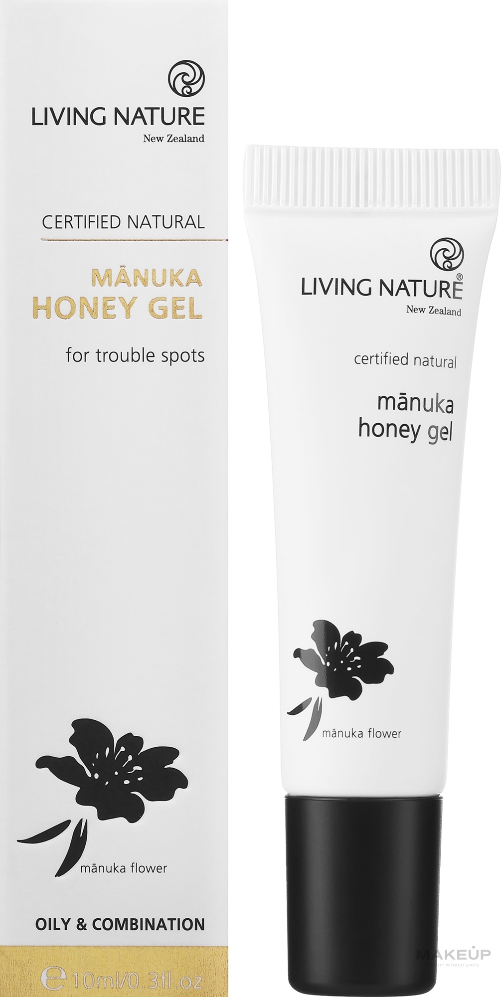 Manuka-Honig-Gel für fettige und Mischhaut - Living Nature Manuka Honey Gel — Bild 10 ml