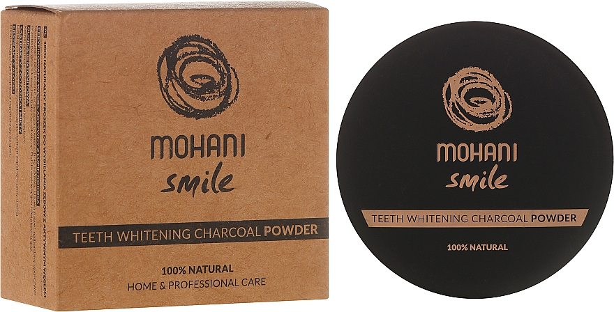 100% Natürliches bleichendes Zahnpulver mit Holzkohle - Mohani Smile Teeth Whitening Charcoal Powder