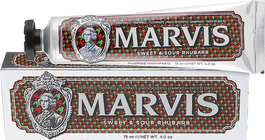 Zahnpasta mit Rhabarber und Minze - Marvis Sweet&Sour Rhubarb Mint Toothpaste — Bild N1