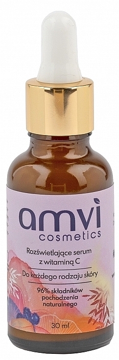 Gesichtspflegeset - Amvi Cosmetics Mystic Glow (Aufhellende Gesichtscreme 50ml + Gesichtspeeling 60ml + Aufhellendes Gesichtsserum mit Vitamin C 30ml) — Bild N4