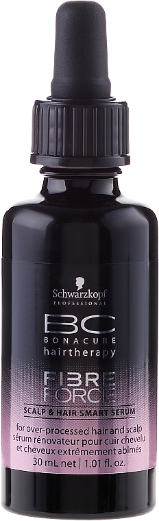 Stärkendes Haarserum für geschädigtes Haar - Schwarzkopf Professional BC Fibre Force Scalp & Hair Smart Serum — Bild N2