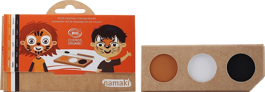 Namaki Make-up Set For Children Orange White Black - Farbpalette zum Schminken — Bild N1