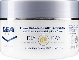 Düfte, Parfümerie und Kosmetik Feuchtigkeitsspendende Anti-Falten Gesichtscreme mit Coenzym Q10 und Hyaluronsäure - Lea Skin Care Anti-Wrinkle Moisturizing Q-10 Day Face Cream