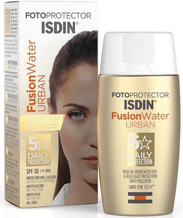 Sonnenschutzprodukt für das Gesicht SPF 30+ - Isdin Fotoprotector Fusion Water Urban SPF 30+ — Bild N1