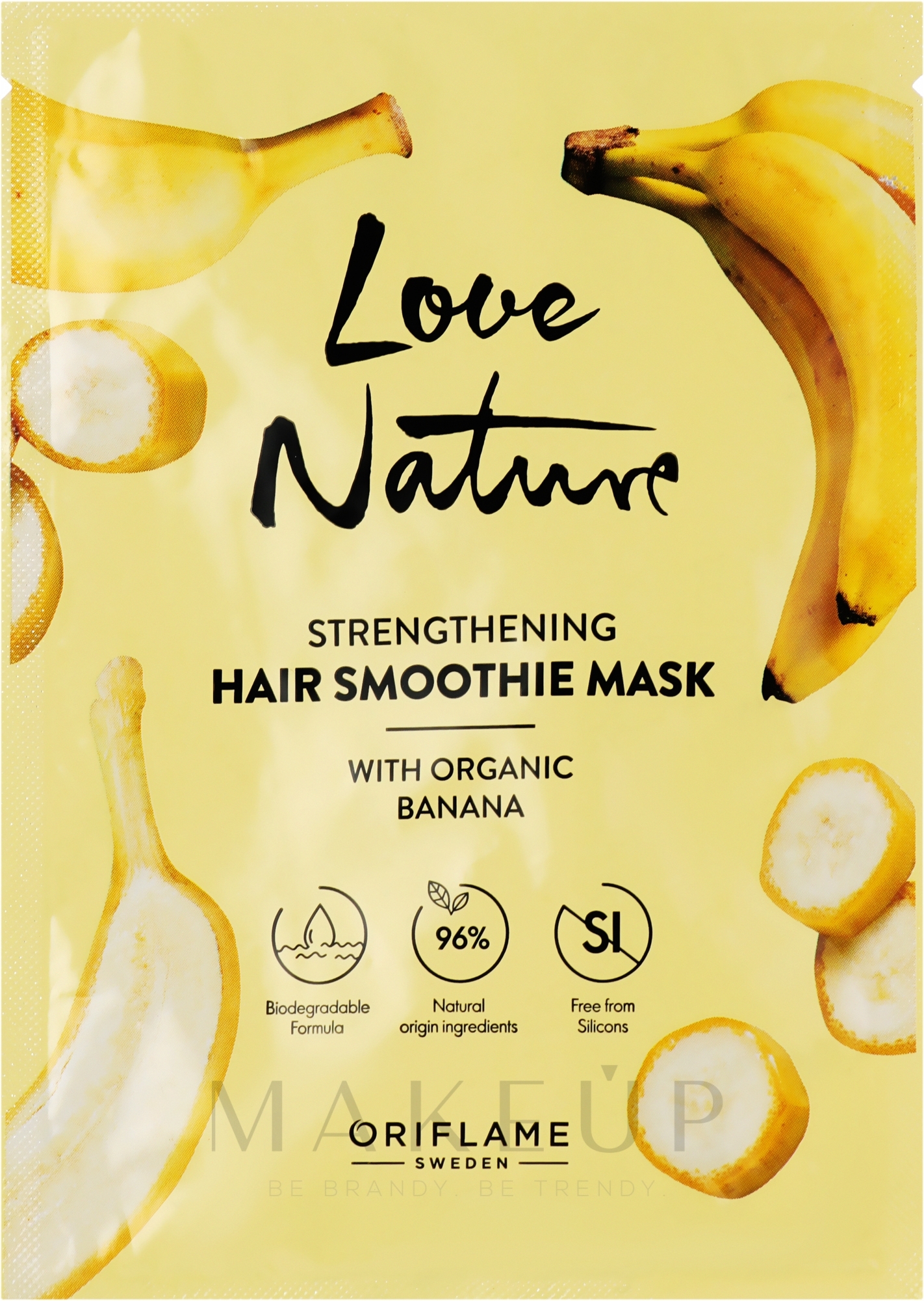Stärkende Haarmaske mit Banane - Oriflame Love Nature Strengthening Hair Smoothie Mask — Bild 30 ml