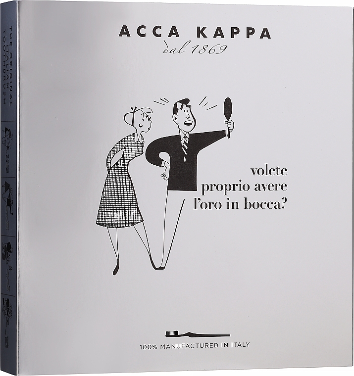Zahnpflegeset - Acca Kappa Gift Set (Zahnpasta 2x100ml + Zahnbürste 3 St.) — Bild N1