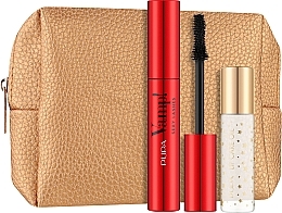 Düfte, Parfümerie und Kosmetik Pupa Vamp! Sexy Lashes & Lip Care Oil Kit - Make-up Set (Mascara 12ml + Lippenöl 9.5ml + Kosmetiktasche 1 St.)