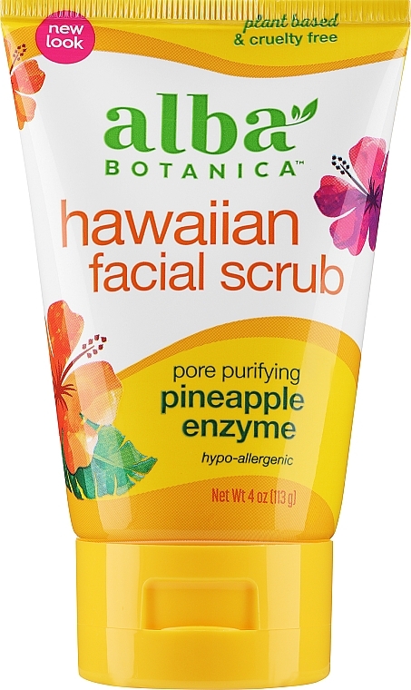 Hypoallergenes porenverfeinerndes Gesichtspeeling mit Ananasenzymen - Alba Botanica Natural Hawaiian Facial Scrub Pore Purifying Pineapple Enzyme