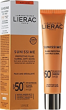 Düfte, Parfümerie und Kosmetik Vitalisierendes Schutzfluid LSF 50+ Globales Anti-Aging - Lierac Sunissime Fluide Protecteur Anti-Age SPF 50+