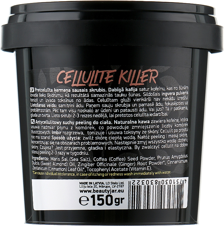 Anti-Cellulite Körperpeeling "Cellulite Killer" - Beauty Jar Anti-Cellulite Dry Body Scrub — Bild N2