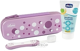 Düfte, Parfümerie und Kosmetik Reiseset für Kinder 6-24 Monate rosa - Chicco First Milk Teeth (Zahnbürste 1 St. + Zahnpasta 50ml + Kosmetiktasche 1 St.)