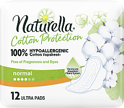 Damenbinden mit Flügeln 12 St. - Naturella Cotton Protection Ultra Normal — Bild N3