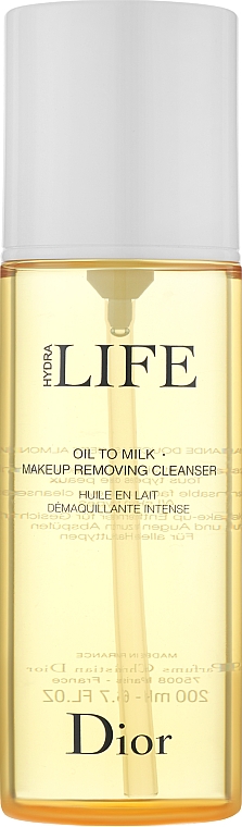 Gesichtsöl zum Abschminken - Dior Hydra Life Oil To Milk Makeup Removing Cleanser