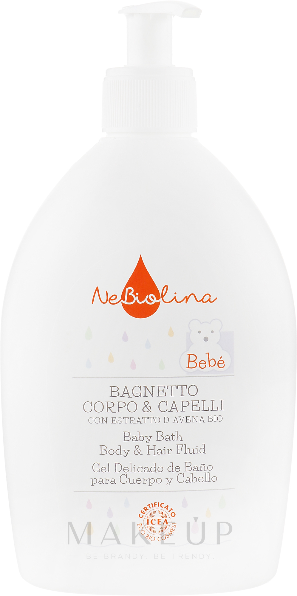 Schaum-Shampoo für Babys - NeBiolina Baby Bath Body And Hair Fluid — Bild 500 ml