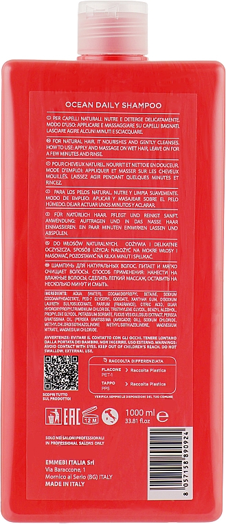 Shampoo für die tägliche Anwendung - Emmebi Italia Gate 38 Wash Ocean Shampoo Daily — Bild N4