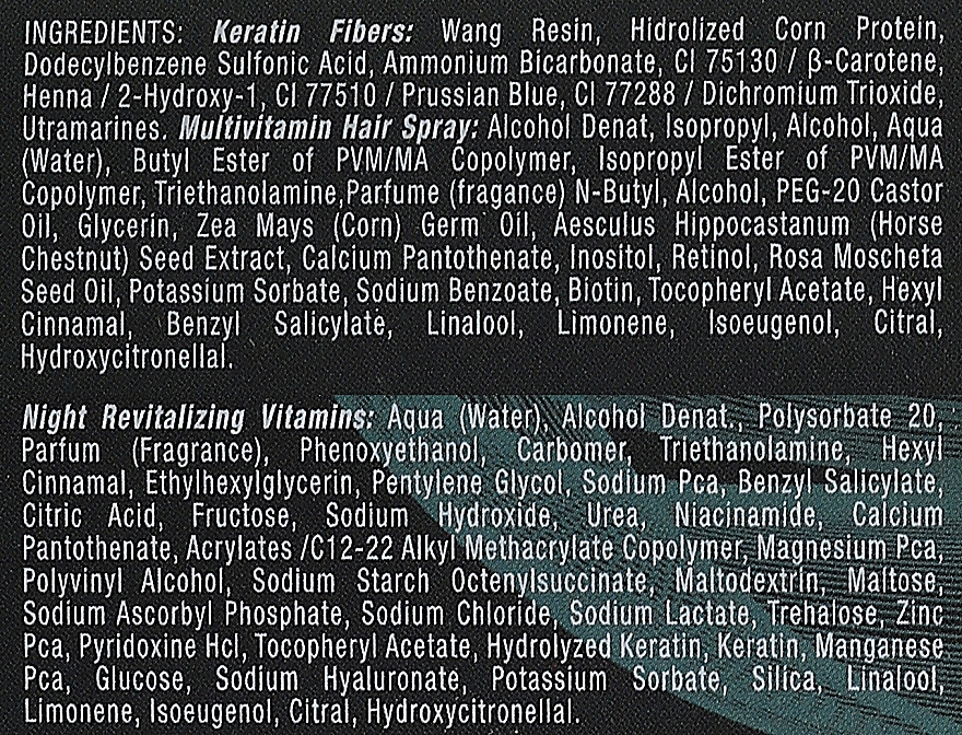 Haarpflegeset - The Cosmetic Republic Goodbye Baldness Auburn (Haarspray 100ml + Haarkeratin 12.5g + Haarkamm 1 St. + Vitaminkomplex für dünnes und schwaches Haar 125ml) — Bild N3
