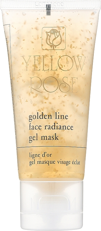 Verjüngende Gesichtsgel-Maske mit Gold, Seide und Kollagen für strahlende Haut - Yellow Rose Golden Line Face Radiance Gel Mask (Tube) — Bild N1