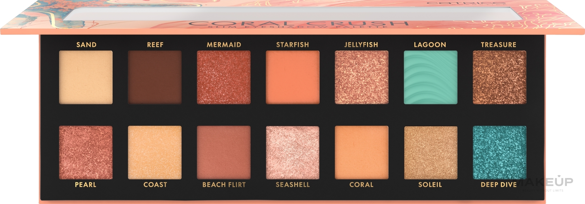 Lidschatten-Palette - Catrice Coral Crush Slim Eyeshadow Palette  — Bild 030 - Under the Sea