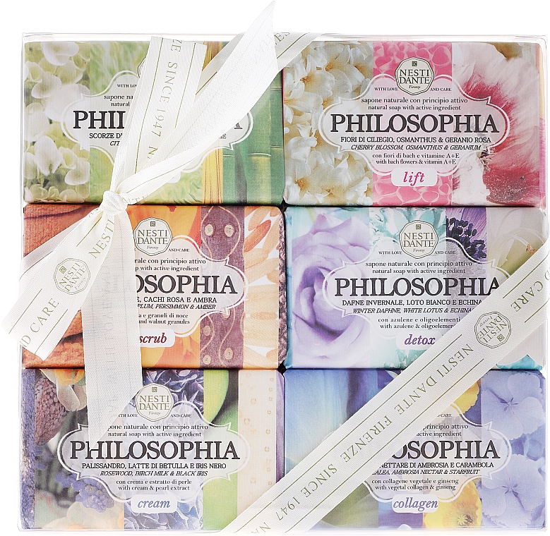 Naturseifen-Geschenkset Philosophia - Nesti Dante Gift Set Natural Soaps Philosophia Collection (6x150g) — Bild N1