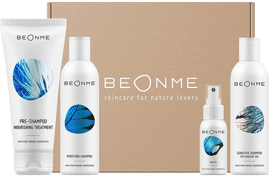 Haarpflegeset - BeOnMe Hair Care Routine Set (Pre-Shampoo 200ml + Shampoo 200mlx2 + Haaröl 50ml) — Bild N1
