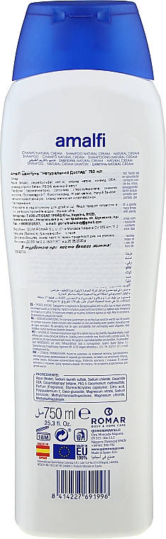 Shampoo Natural Cream - Amalfi Natural Cream Shampoo — Bild N2