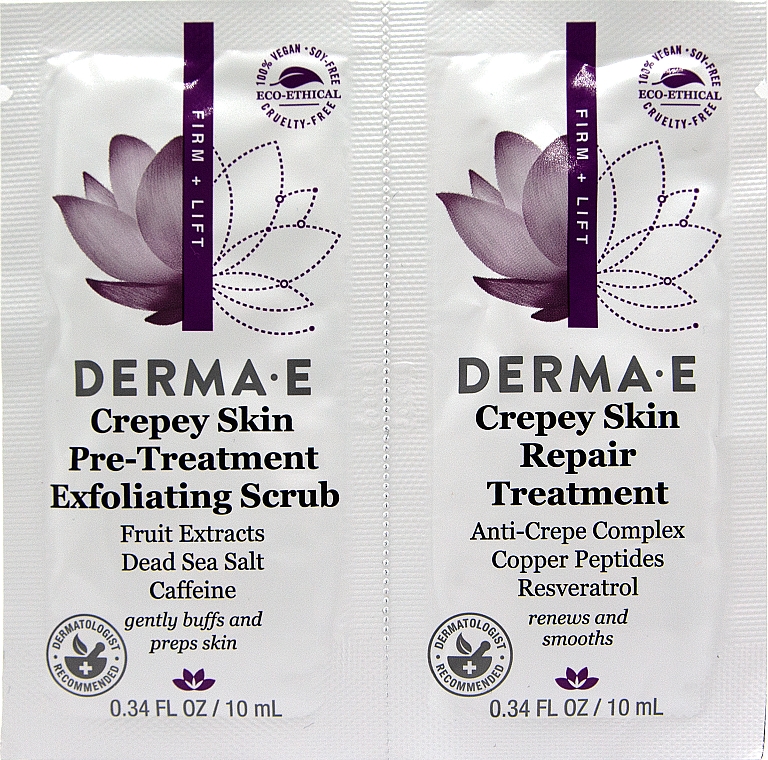 Set (Probe) - Derma E Crepey Skin (scrub/10ml + treatment/10ml) — Bild N1