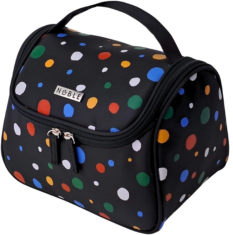 Kosmetiktasche mit Spiegel, schwarz - Noble Dots D002 — Bild N1