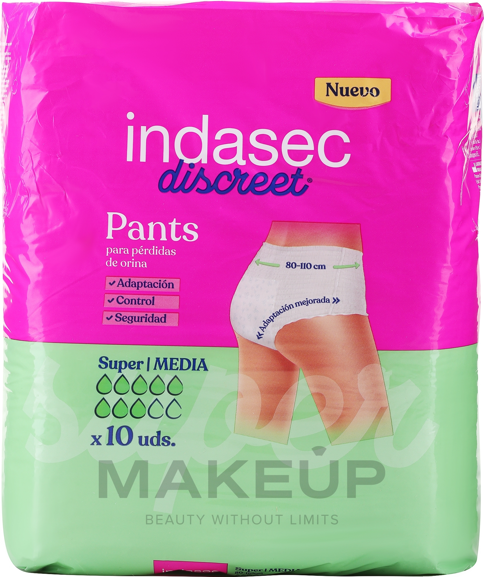 Hygiene-Damenbinden 10 St. - Indasec Discreet Pant Medium Super — Bild 10 St.