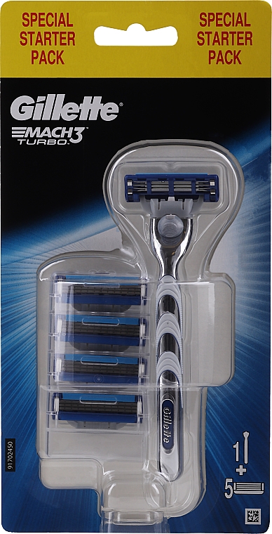 Rasierer mit 4 Rasierklingen - Gillette Mach3 Turbo Special Pack — Bild N1