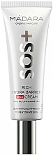 Düfte, Parfümerie und Kosmetik Beruhigende Gesichtscreme mit Hydrobarriere für trockene Haut - Madara Sos Rich Hydra-barrier Cica Cream