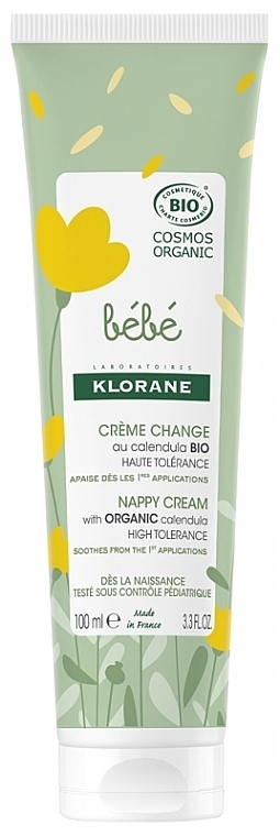 Windelcreme mit Bio-Ringelblume für Babys - Klorane Bebe Nappy Cream with Organic Calendula — Bild N1