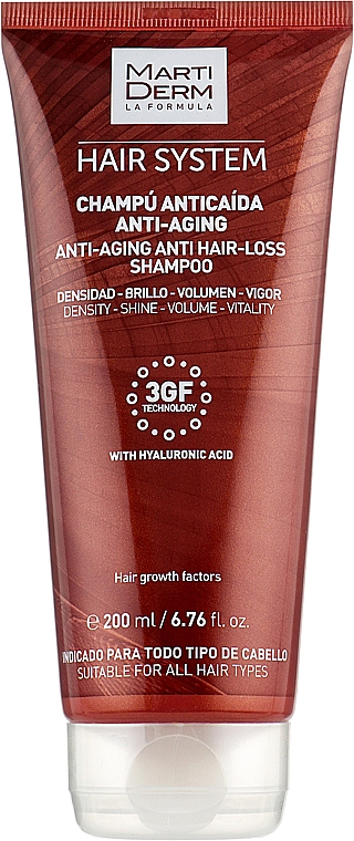 Shampoo gegen Haarausfall mit Hyaluronsäure - Martiderm Anti-aging Anti Hair-loss Shampoo — Bild N1
