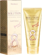 Düfte, Parfümerie und Kosmetik Gesichtswaschschaum mit Gold und 8 orientalischen Kräutern - Deoproce Natural Perfect Solution Cleansing Foam Gold Edition
