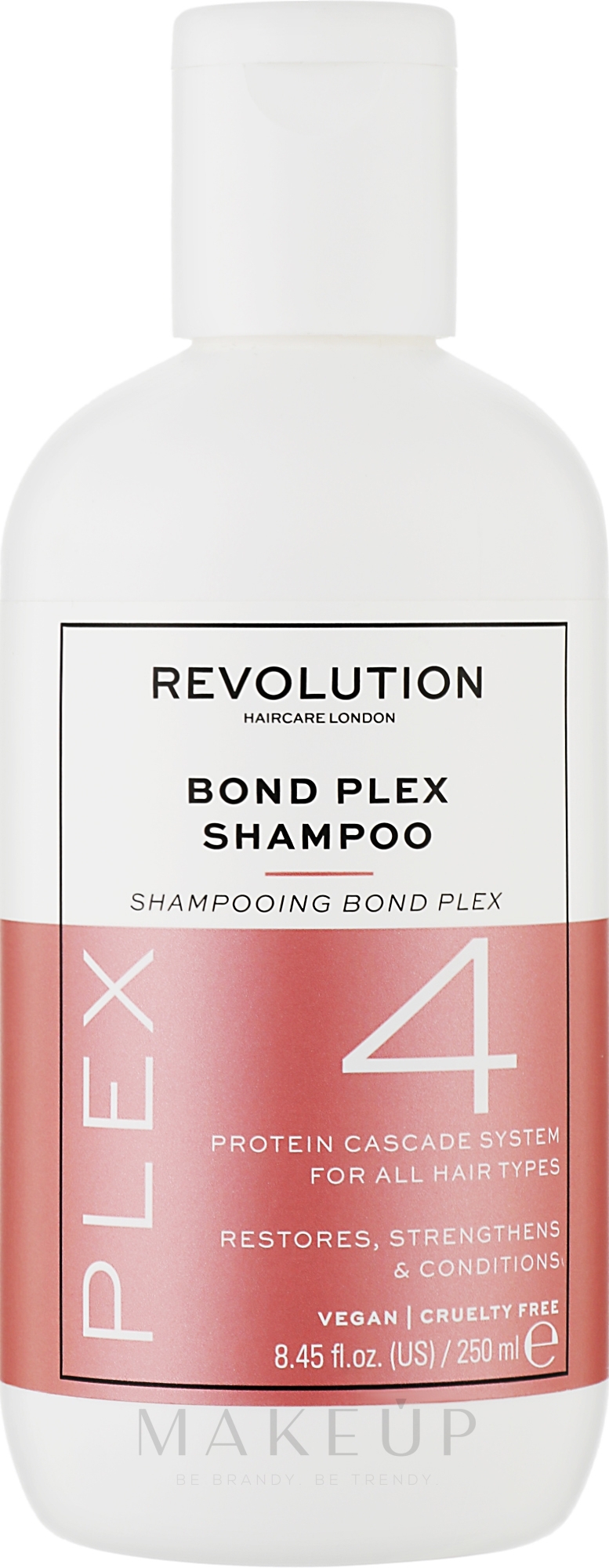 Pflegendes und feuchtigkeitsspendendes Shampoo - Makeup Revolution Plex 4 Bond Plex shampoo — Bild 250 ml