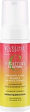 Reinigender Gesichtsschaum - Eveline Cosmetics Vitamin C 3x Action Illuminating Face Cleansing Foam — Bild N1