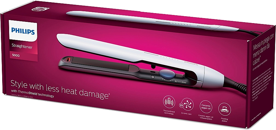 Haarglätter blau - Philips Straightener Series 5000 BHS520/00  — Bild N2