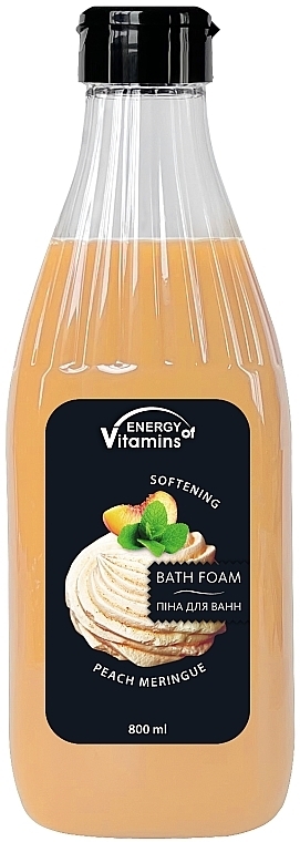 Entspannender Badeschaum mit Pfirsichduft und Jojobaöl - Leckere Geheimnisse Energy of Vitamins