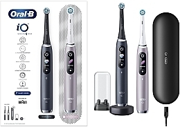 Oral-B iO Series 9 Duo Black Onyx, Rose - Set aus elektrischen Zahnbürsten — Bild N1