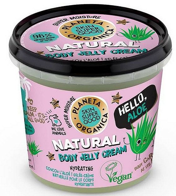 Körpercreme-Gelee mit Kokosnuss und Aloe Vera - Planeta Organica Natural Body Jelly Cream Hello Aloe