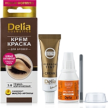 Düfte, Parfümerie und Kosmetik Cremefarbe für Augenbrauen (dunkelbraun) - Delia Brow Dye Dark Brown 3.0