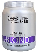 Neutralisierende Haarmaske gegen Gelbstich mit Coenzym Q10 - Stapiz Sleek Line Violet Blond Mask — Bild N2