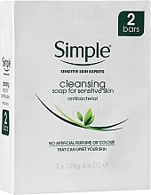 Düfte, Parfümerie und Kosmetik Antibakterielle Seife für empfindliche Haut, 2 St. - Simple Antibacterial Soap For Sensitive Skin